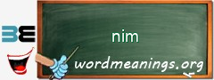 WordMeaning blackboard for nim